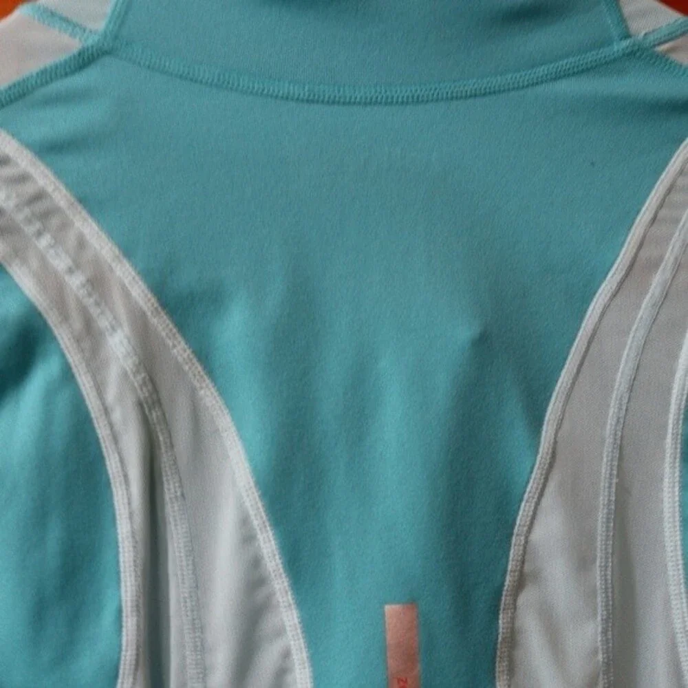 Zella Aqua Blue Athletic Full Zip Track Jacket XL